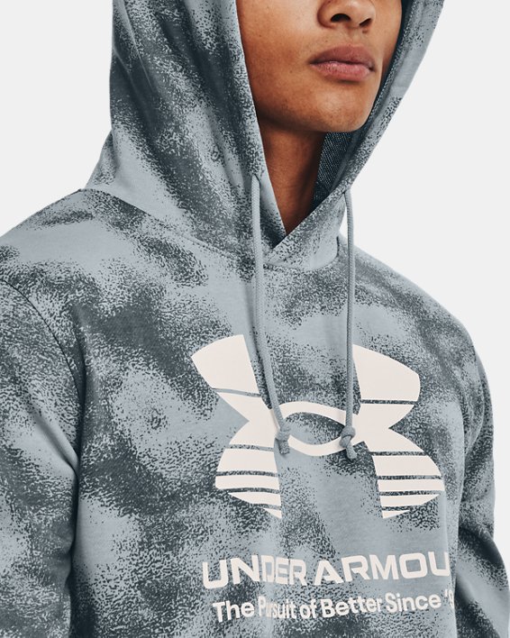 Men's UA Rival Terry Hoodie in Blue image number 3